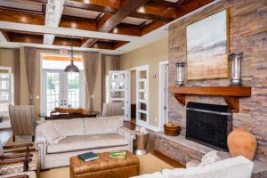 Beacon Place Tuscaloosa Amenity- Clubhouse and fireplace